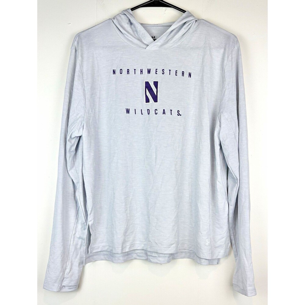 Under Armour Northwestern Wildcats Long Sleeve T-Shirt Women's SM Gray Hoodie